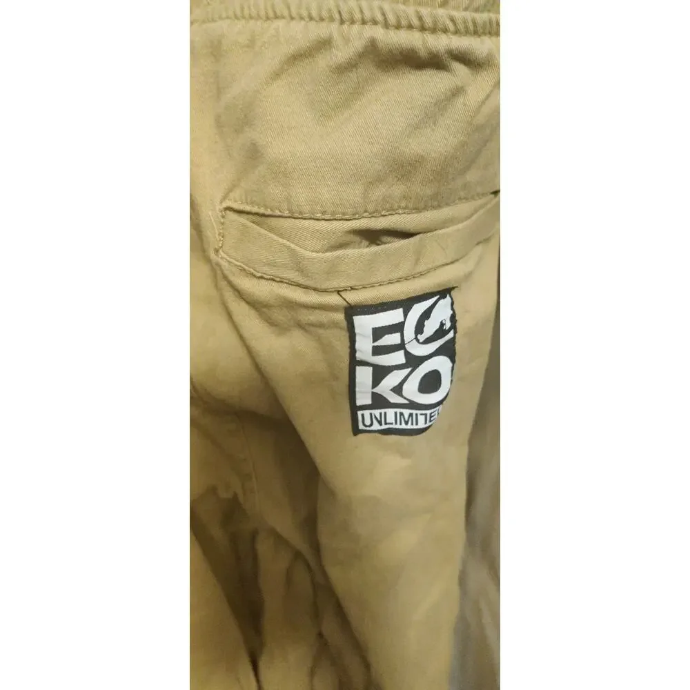 Ecko Unltd Vintage Stacked Up Cargo Jogger in Tan Drawstring Size 3XL Streetwear